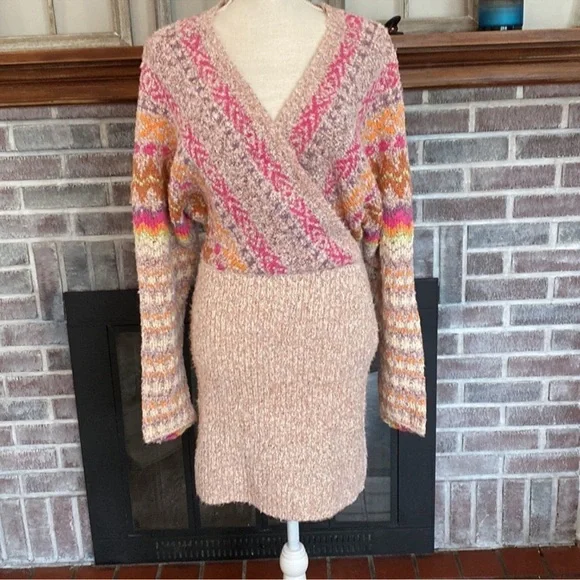 Free People - Forever Fairisle Dress in Strawberry Combo - Picture 4 of 7